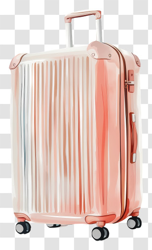 Luggage - Pink Suitcase For Travel Transparent PNG