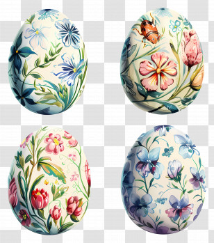 Decorated Eggs - Beautiful Decorated Easter Eggs Transparent PNG