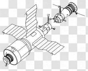 Salyut 6 Programme 4 1 Space Station - Diagram - Fy Four Satellite Transparent PNG