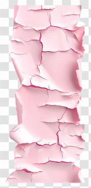 Pink Ripped Paper - Pink Cracked And Torn Texture Design Transparent PNG