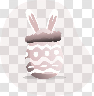 Easter Egg - Easter Egg With Bunny Ears Design Transparent PNG