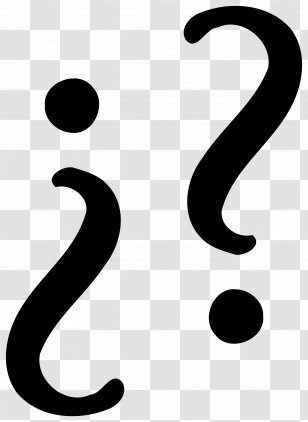 Question Mark Sign Punctuation Full Stop - Glottal Transparent PNG