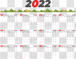 2022 Yeary Calendar 2022 Calendar Transparent PNG
