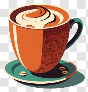 Hot Chocolate - Cup Of Coffee With Cream Transparent PNG