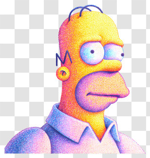 Homer Simpson - Colorful Cartoon Character Illustration Transparent PNG