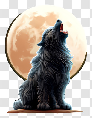 Werewolf Howling - Howling Wolf Moon Illustration Transparent PNG