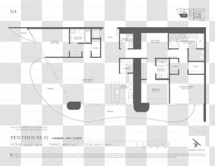 Brickell Flatiron Floor Plan Architectural - Architecture - Design Transparent PNG
