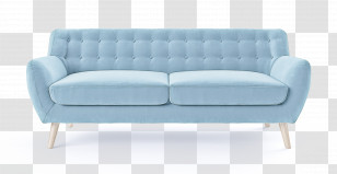 Furniture Couch Blue Turquoise Loveseat Transparent PNG