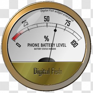 Battery Indicator Mobile Phones Gauge Software Widget Electric - Measuring Instrument - Schumacher Tester Transparent PNG