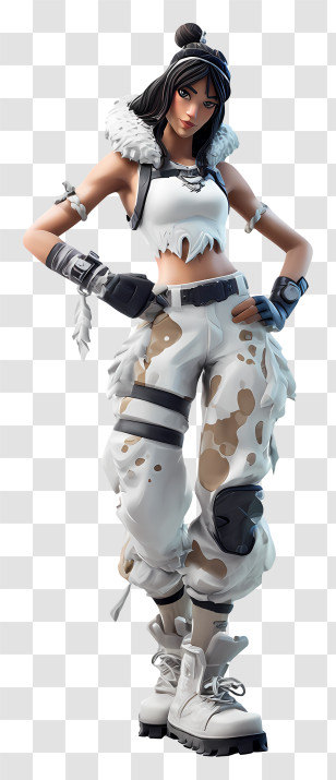 Fortnite Character - Survivor Character With White Fur Transparent PNG