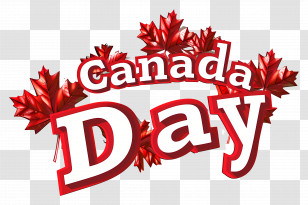 Canada Day - Festive Canada Day Design With Maple Leaves Transparent PNG