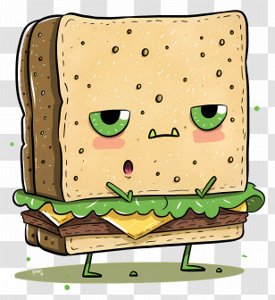 Sandwich Character - Cute Sandwich Character Transparent PNG