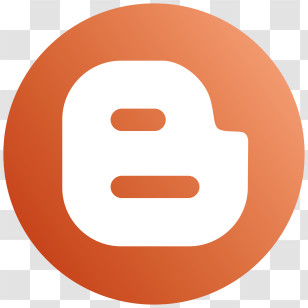 Orange Button - Blogger Logo Icon In Orange Circle Transparent PNG