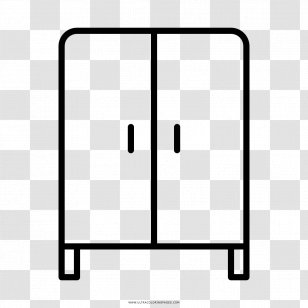 Furniture Drawing Armoires & Wardrobes Cupboard - Black And White Transparent PNG