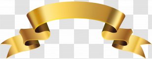 Paper Banner Ribbon Clip Art - GOLDEN RÄ°BBON Transparent PNG
