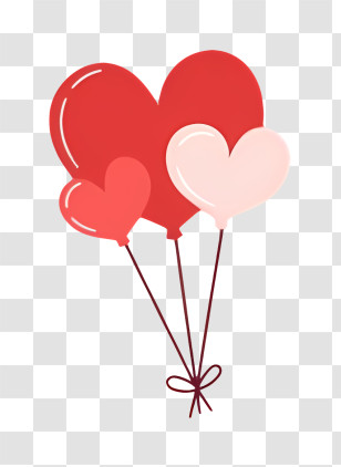 Heart Shaped Balloons - Heart-Shaped Balloons For Romantic Celebrations Transparent PNG