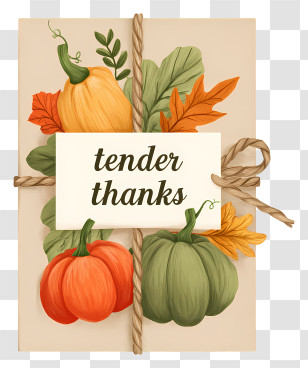 Tender Thanks - Tender Thanks Card Transparent PNG