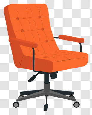 Office Chair - Orange Office Chair Transparent PNG