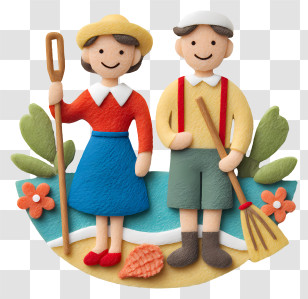 Couple Cleaning Beach - Couple At The Beach Transparent PNG
