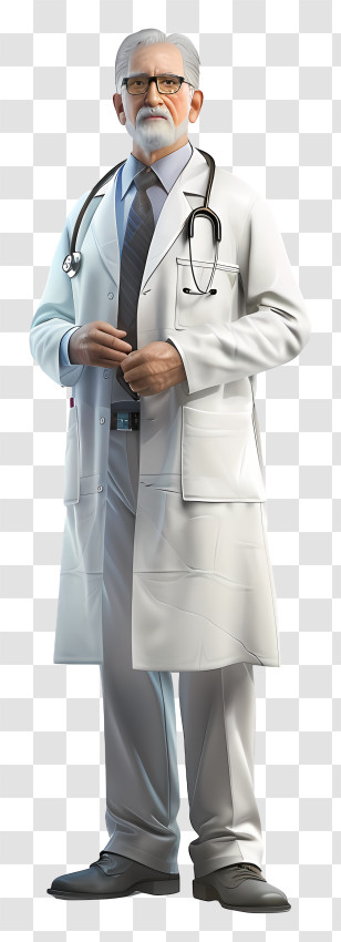 Doctors Day - Senior Doctor In White Coat Transparent PNG