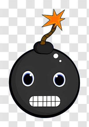 Timer Bomb - Cartoon Bomb With Face Transparent PNG