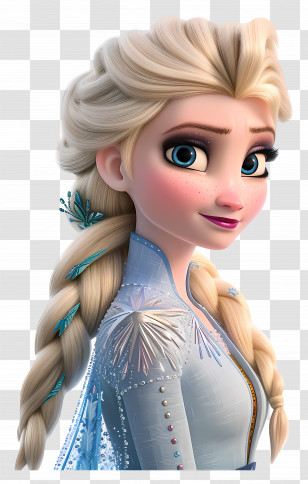 Frozen Elsa Princess - Princess In Blue Ice Dress Illustration Transparent PNG