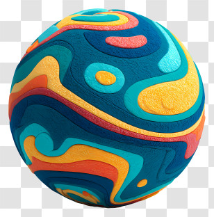 Earth Day - Colorful Patterned Sphere Transparent PNG