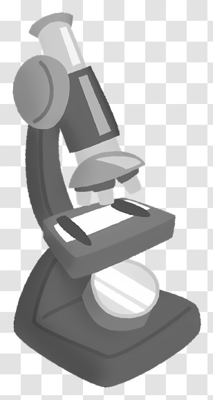 Microscope - Gray Microscope For Science Research Transparent PNG