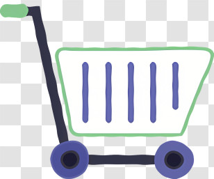 Shopping Cart - Colorful Shopping Cart Illustration Transparent PNG