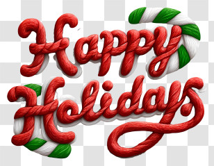 Christmas Text - Happy Holidays Festive Text Transparent PNG