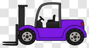 Forklift Truck - Turquoise Forklift For Lifting Transparent PNG