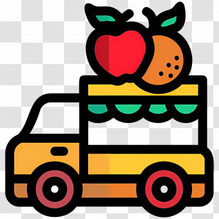 Food Truck - Fruit Truck Icon Transparent PNG