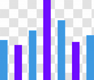 Bar Graph - Bar Graph Data Visualization In Blue And Purple Transparent PNG