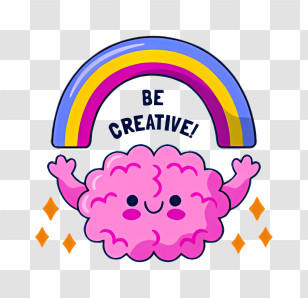 Brain Cartoon - Creative Brain Cartoon Illustration Transparent PNG