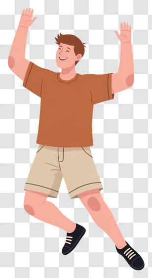 Man Feeling Happy - Happy Man Jumping Transparent PNG