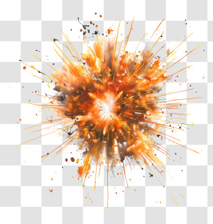 Firework - Explosion Effect With Sparks Transparent PNG