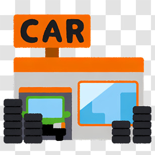 Icon - Car Dealership With Tires Transparent PNG