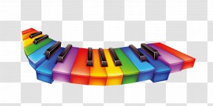 Piano Musical Note Icon - Silhouette - Color Transparent PNG