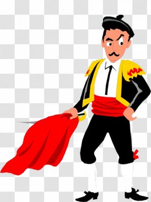 Spain Cattle Spanish Bullfighter Bullfighting - Cartoon - Warrior Transparent PNG