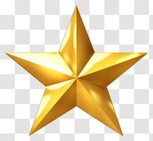 Golden Star - Golden Five-Pointed Star Symbol Transparent PNG