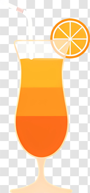 Icon - Glass Of Fresh Orange Juice With Slice Transparent PNG