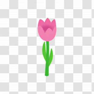Pink Flower - Pink Tulip Flower Icon Transparent PNG