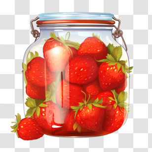 Strawberry Jam
 - Jar Of Fresh Red Strawberries Illustration Transparent PNG
