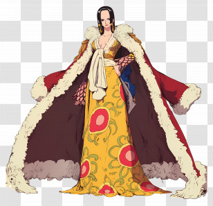 Boa Hancock - Elegant Anime Character In Ornate Attire Transparent PNG