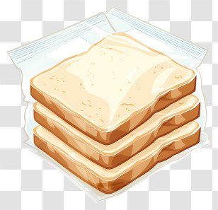 Plastic Bread Packaging - Sliced Bread In Plastic Bag Illustration Transparent PNG
