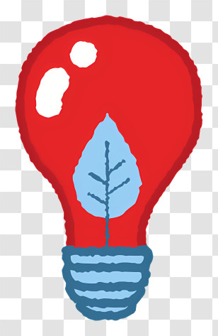 Red Glass Light Bulb - Eco-friendly Red Light Bulb Transparent PNG