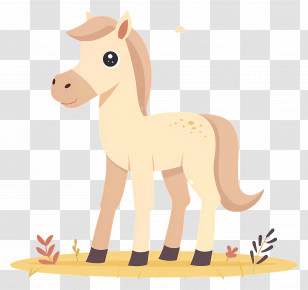 Cute Horse - Cute Cartoon Horse Illustration Transparent PNG