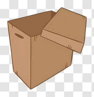 Box Mockup - Open Cardboard Box Illustration Transparent PNG