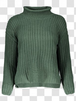 Cardigan Polo Neck Sweater Sleeve - Green - Dress Transparent PNG