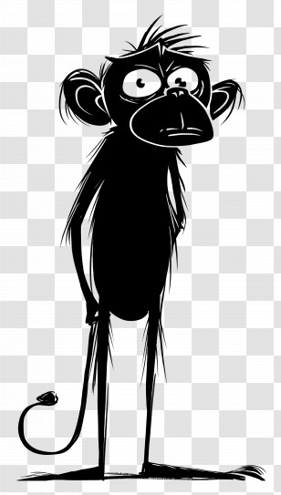 Cartoon Monkey - Funny Cartoon Monkey Transparent PNG